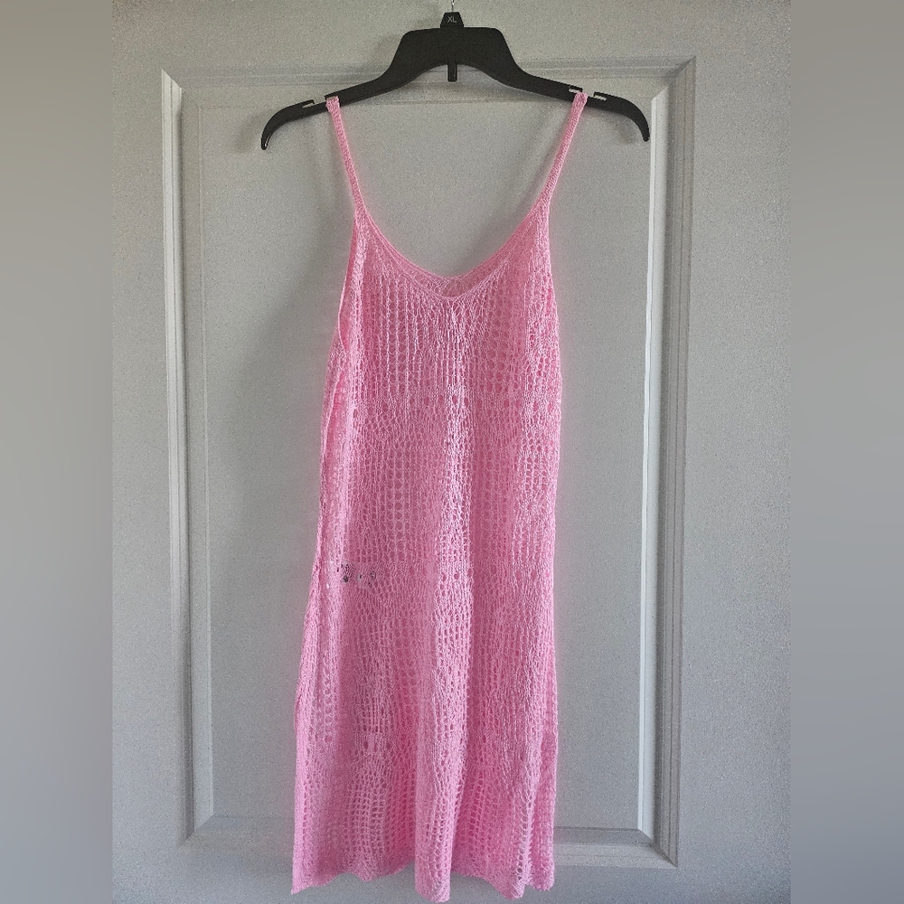 Pink Crochet Dress
